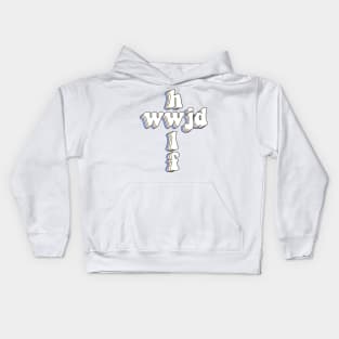 hwlf x wwjd cross Kids Hoodie